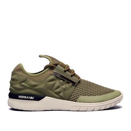 Supra Flow Run Evo 2 Mens Low Tops Shoes Olive UK 54LUR